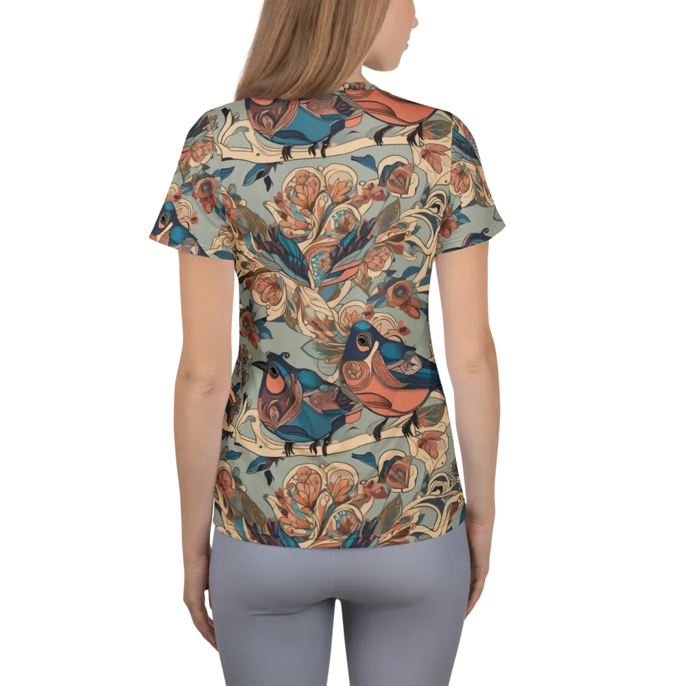 Avian Reverie on Women's Athletic T-Shirt — Back
