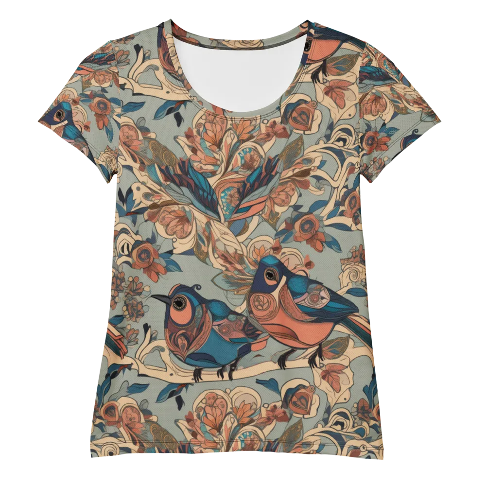 Avian Reverie on Women's Athletic T-Shirt — Front