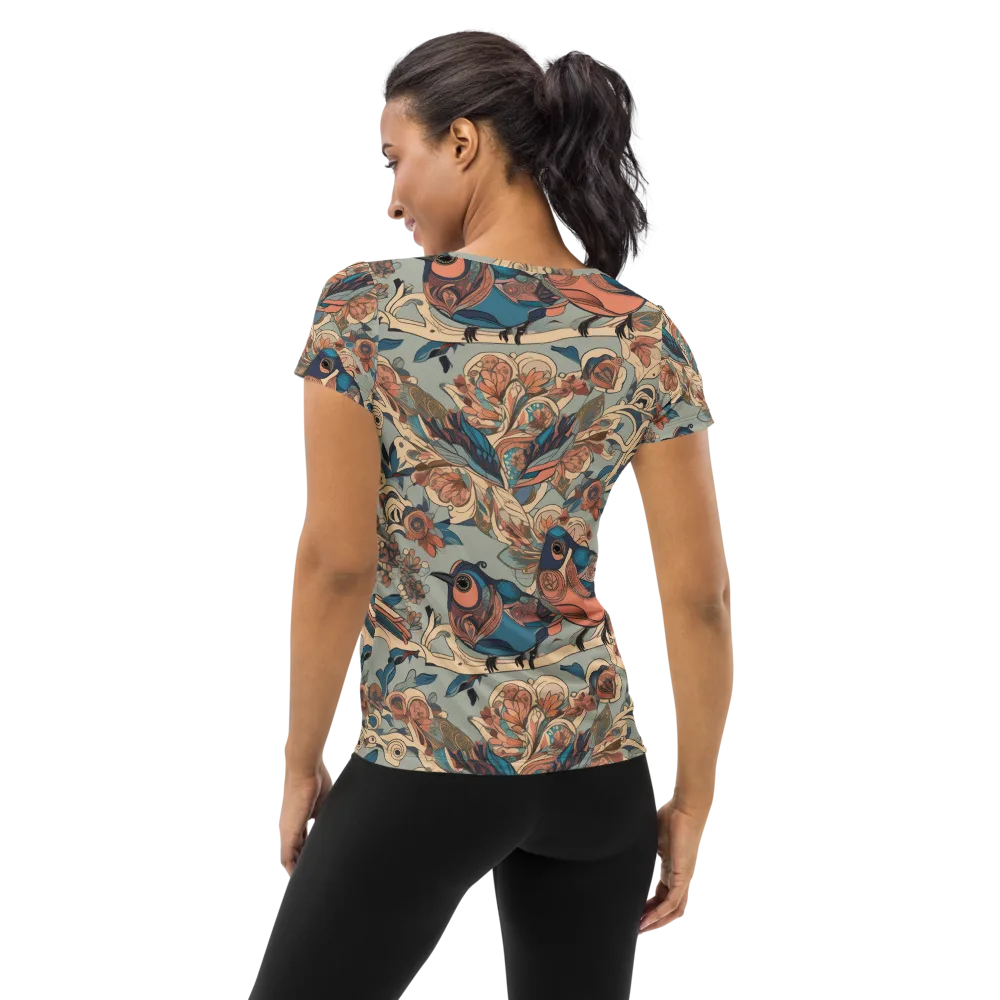 Avian Reverie on Women's Athletic T-Shirt — Back