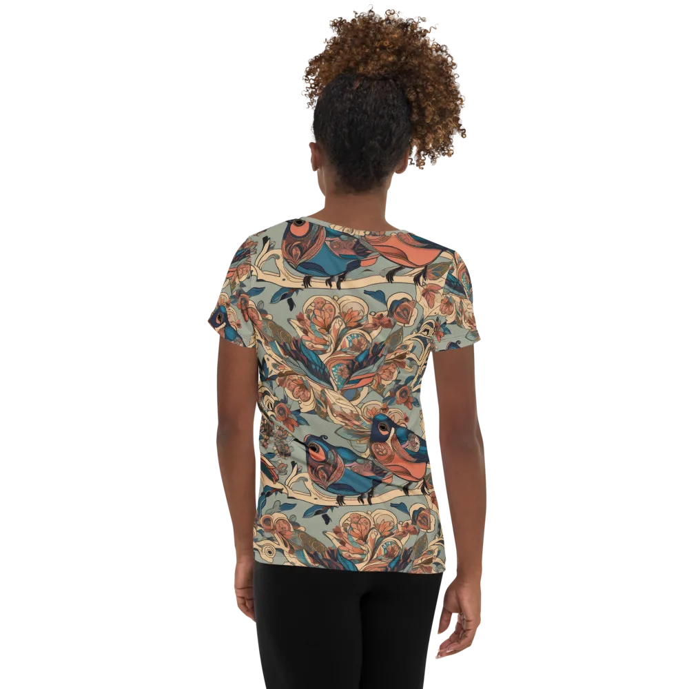 Avian Reverie on Women's Athletic T-Shirt — Back