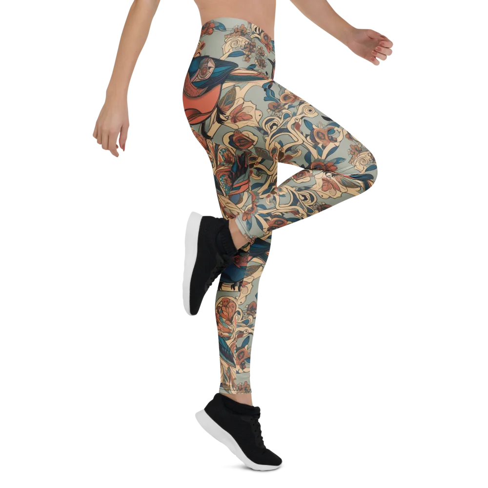 Avian Reverie on Leggings — Right