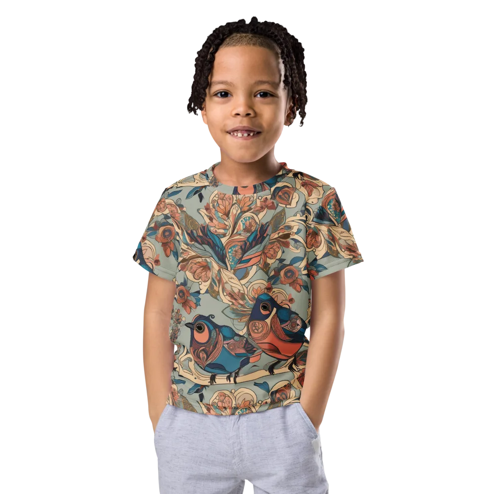Avian Reverie on Kids Crew Neck T-Shirt — Front