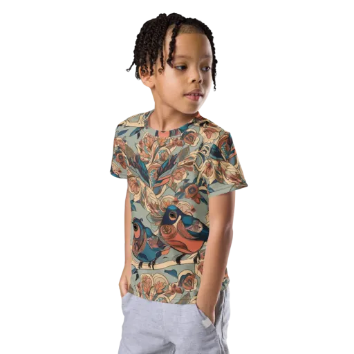 Avian Reverie on a Kids Crew Neck T-Shirt