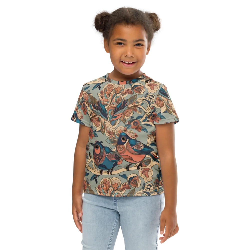 Avian Reverie on Kids Crew Neck T-Shirt — Front