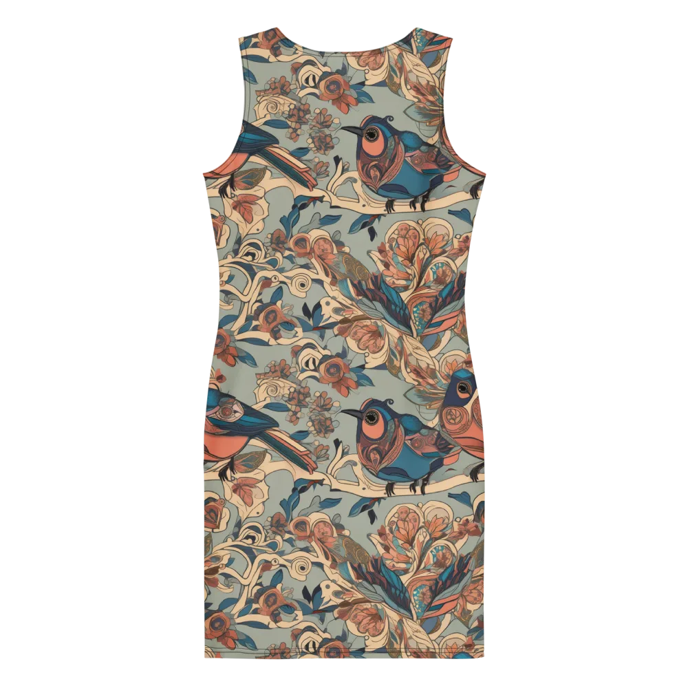 Avian Reverie on Bodycon Dress — Back