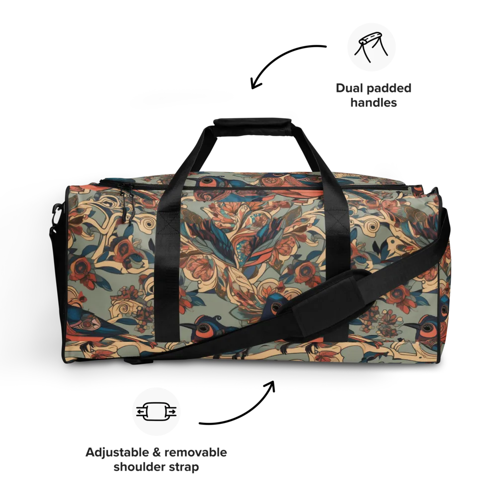 Avian Reverie on Duffle Bag — Front