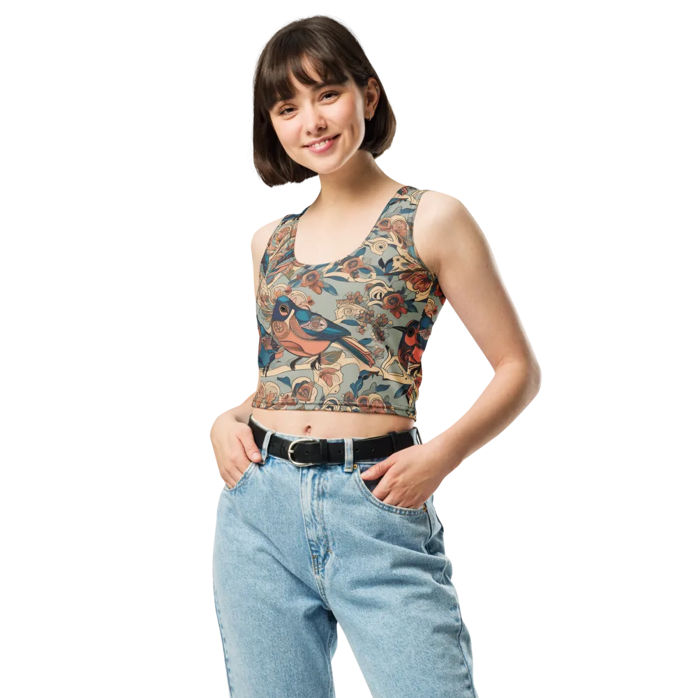 Avian Reverie on Crop Top — Front