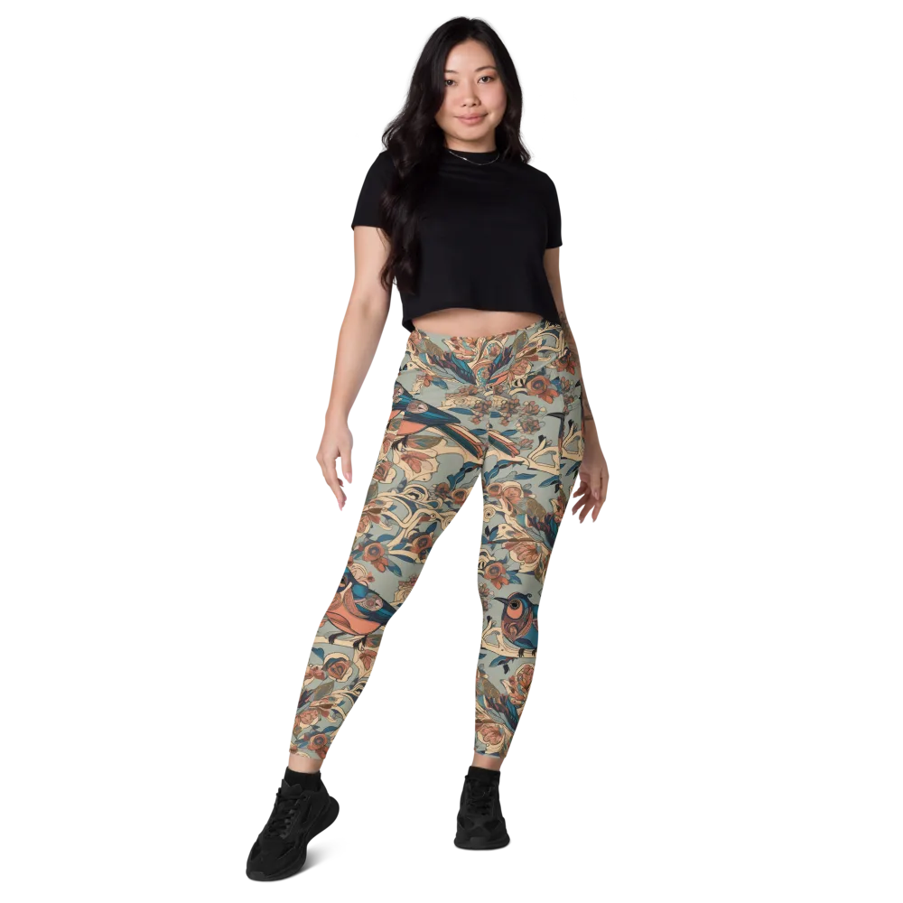 Avian Reverie on Leggings with Pockets — Front