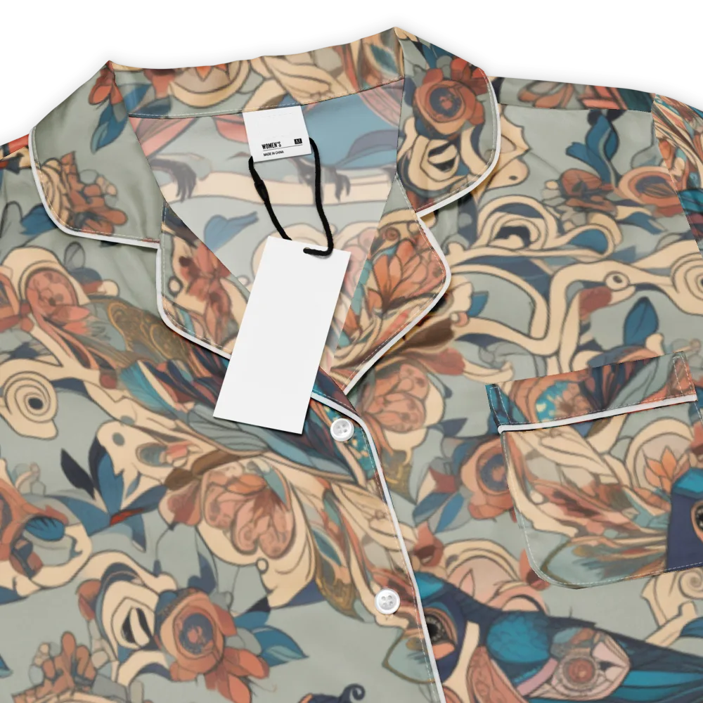 Avian Reverie on Women's Short Sleeve Pajama Top — Product details