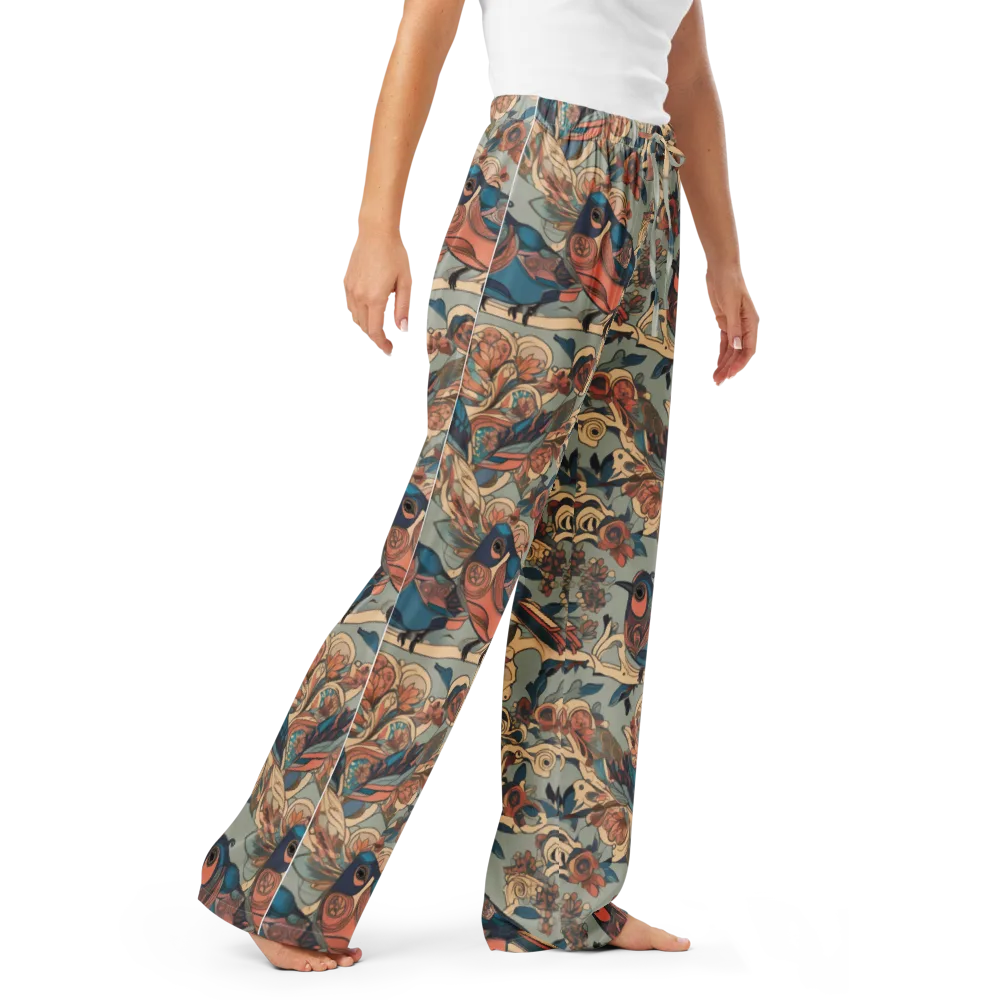 Avian Reverie on Women's Pajama Pants — Right Front