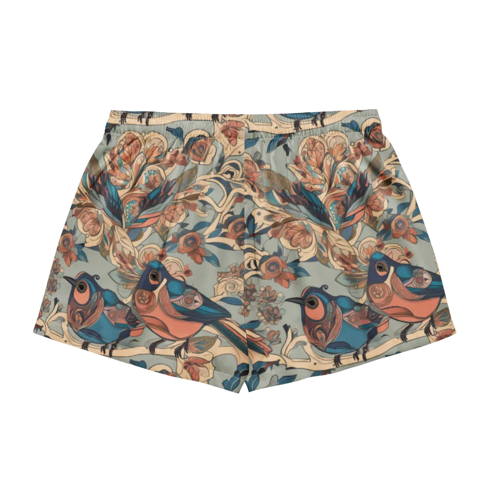 Avian Reverie on Women's Pajama Shorts — Back