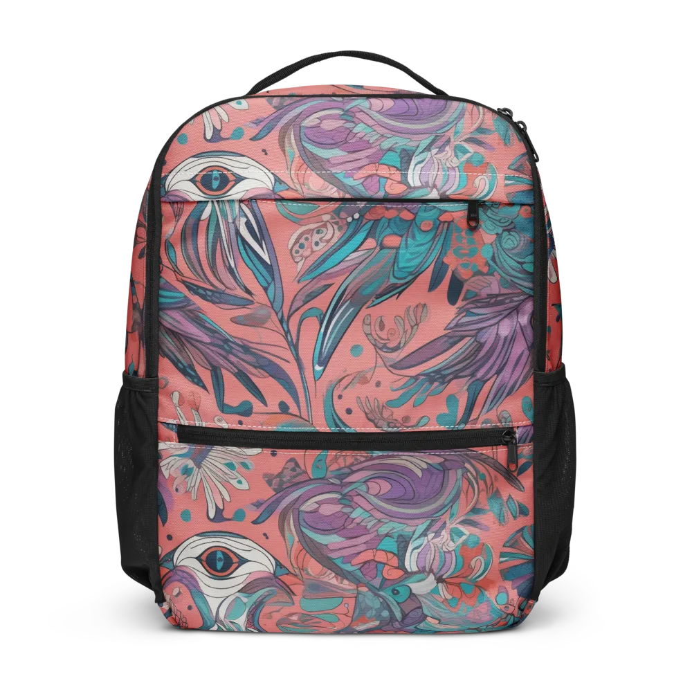 Coral Aviary on Utility Backpack — Front