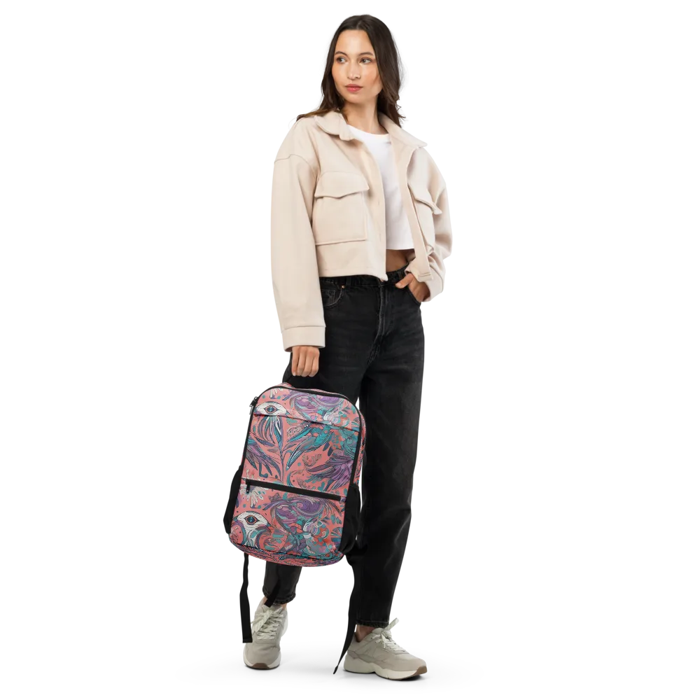 Coral Aviary on Utility Backpack — Front