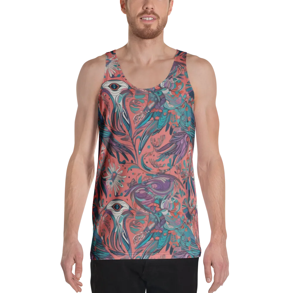 Coral Aviary on Men's Tank Top — Front
