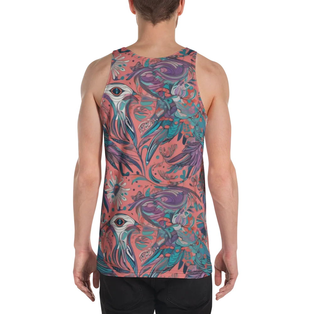 Coral Aviary on Men's Tank Top — Back