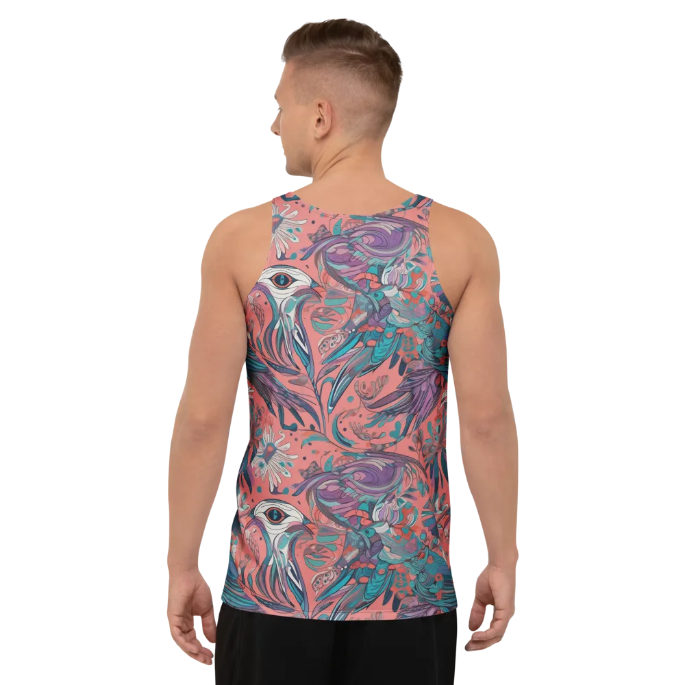 Coral Aviary on Men's Tank Top — Back