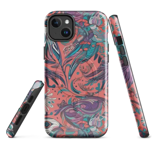 Coral Aviary on a MagSafe Tough Case for iPhone®