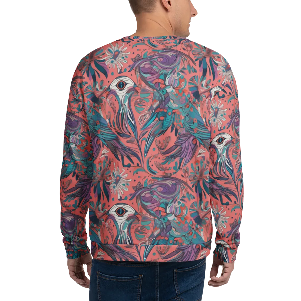 Coral Aviary on Sweatshirt — Back