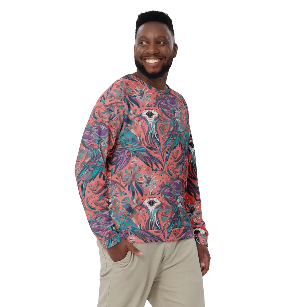 Coral Aviary on Sweatshirt — Front