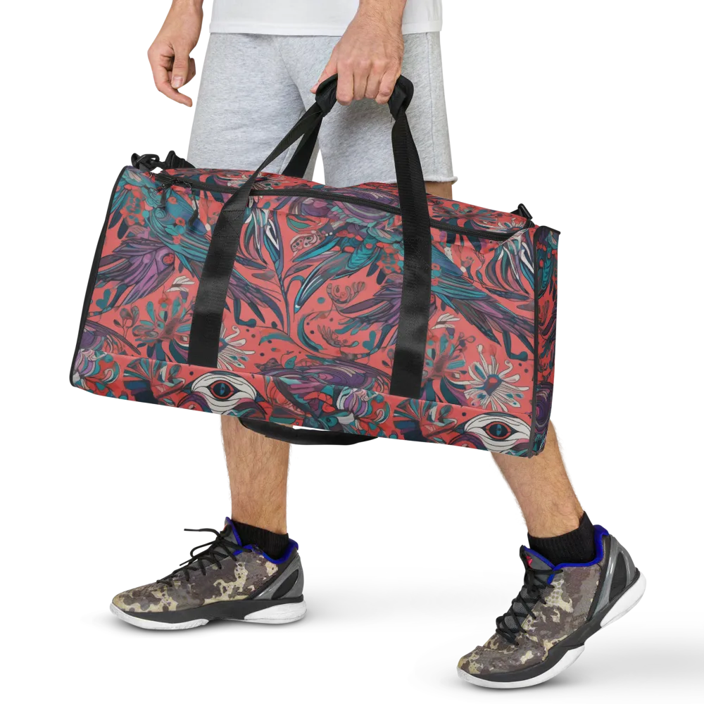 Coral Aviary on Duffle Bag — Front