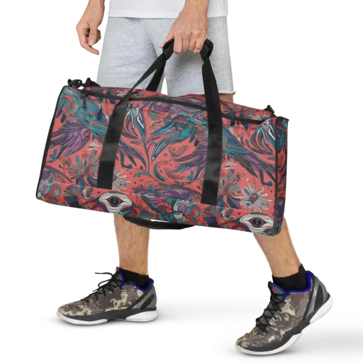Coral Aviary on a Duffle Bag