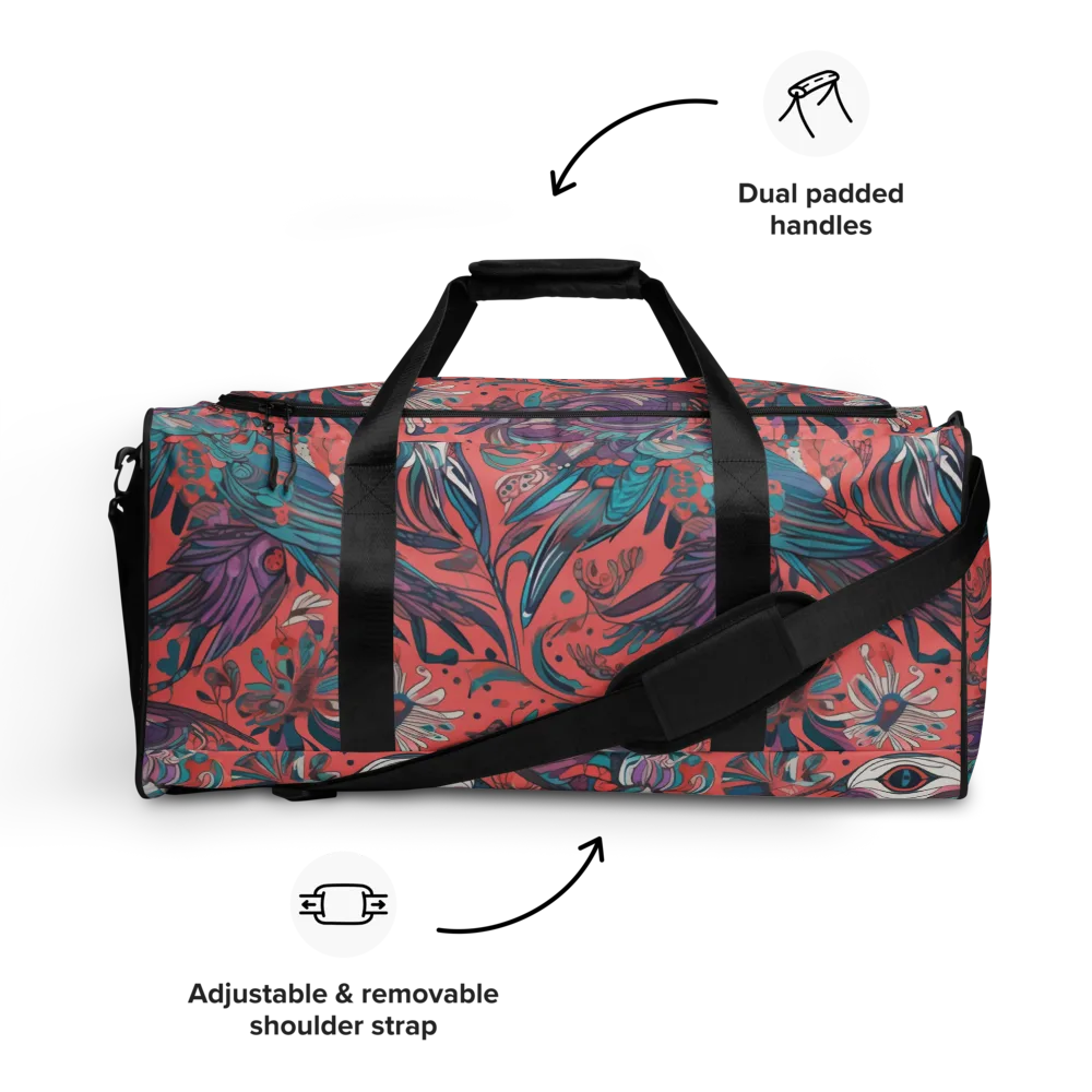 Coral Aviary on Duffle Bag — Front