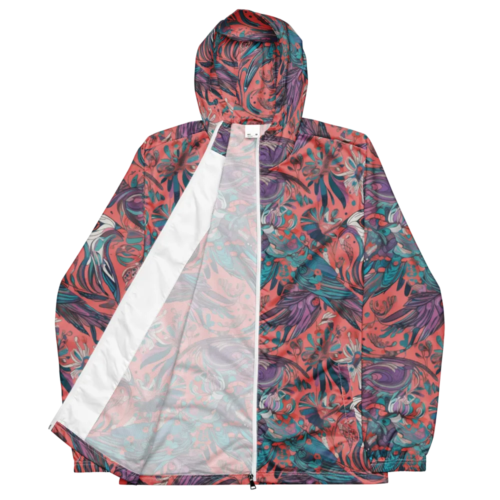Coral Aviary on Men's Windbreaker — Front