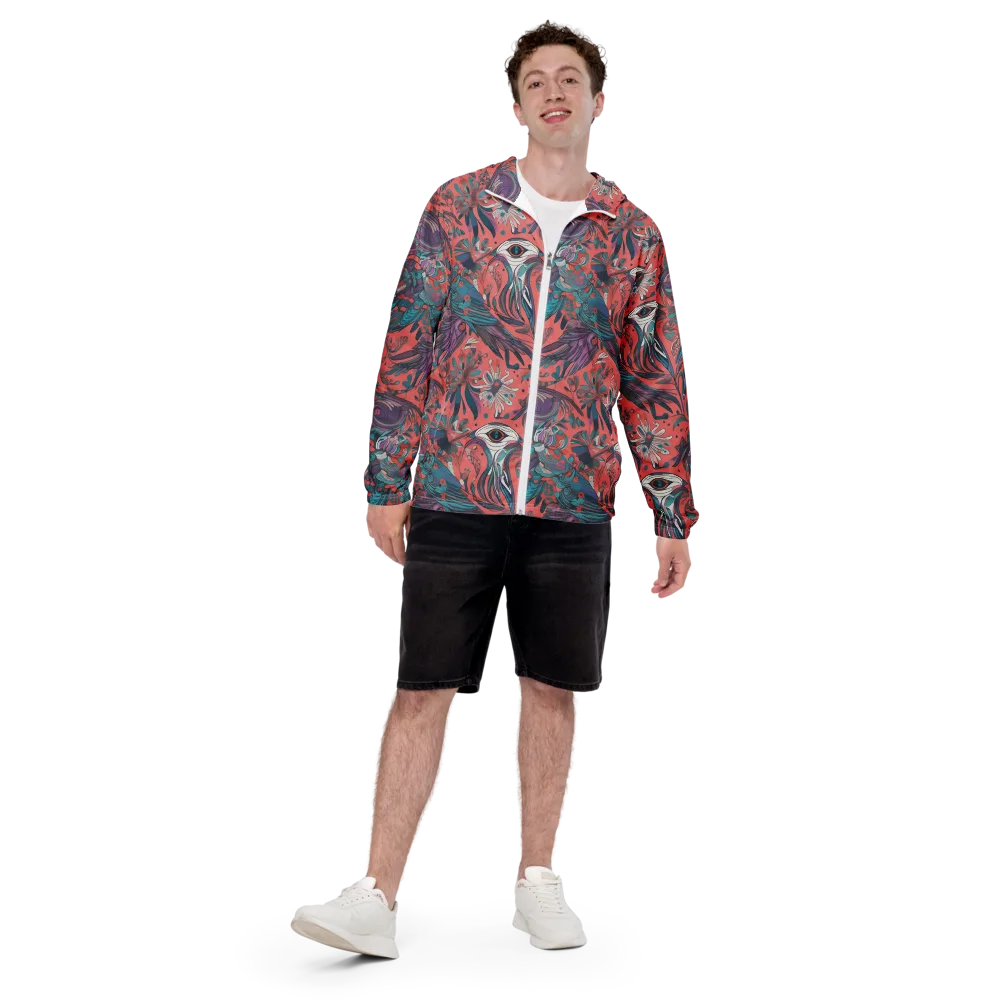 Coral Aviary on Men's Windbreaker — Front