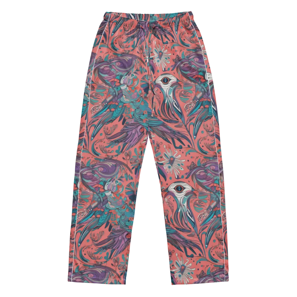 Coral Aviary on Women's Pajama Pants — Front