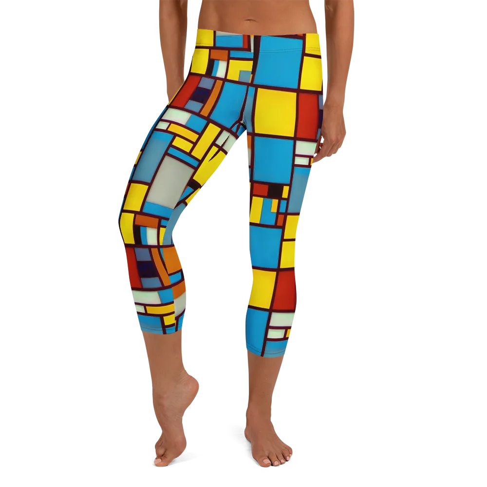 Bauhaus Blaze on Capri Leggings — Front