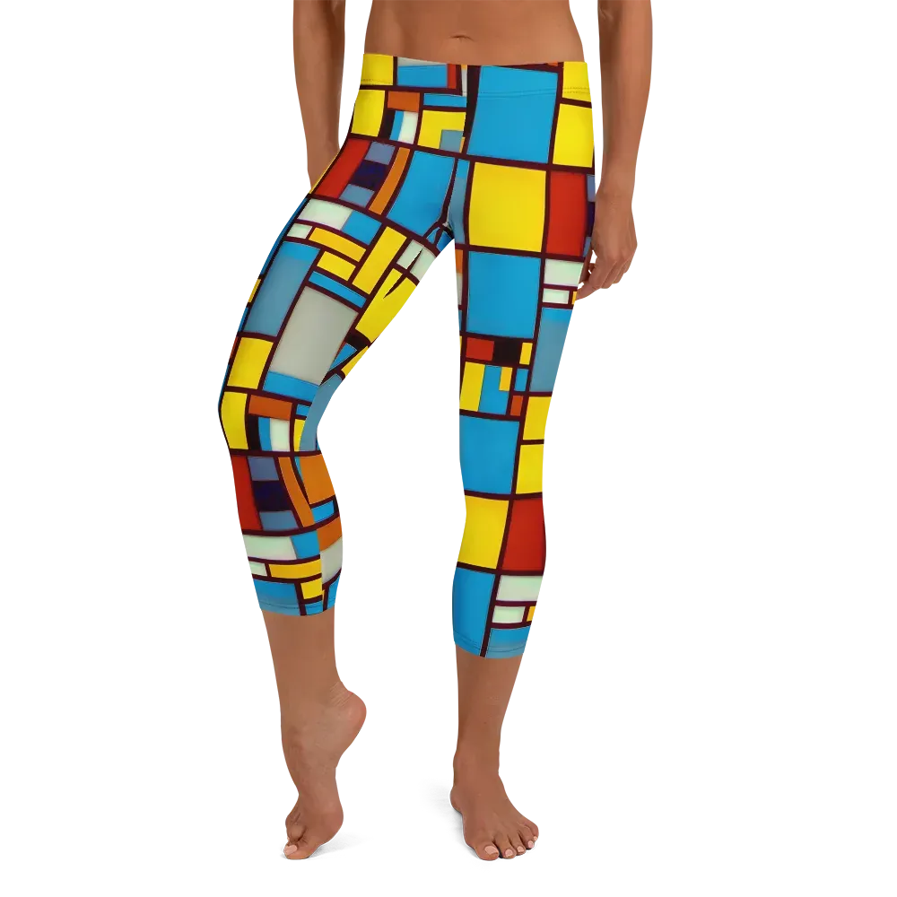 Bauhaus Blaze on Capri Leggings — Front