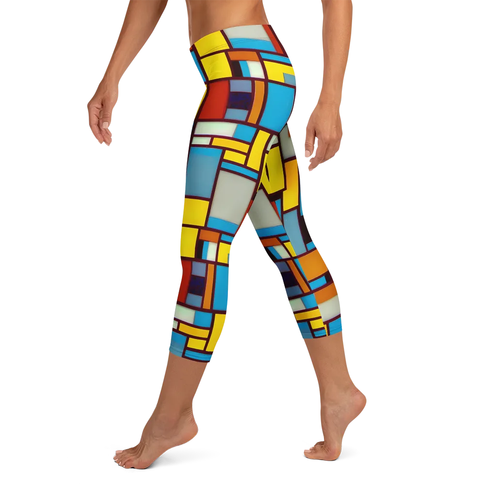 Bauhaus Blaze on Capri Leggings — Left