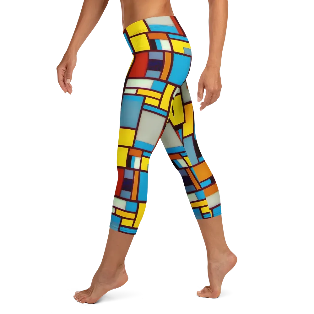 Bauhaus Blaze on Capri Leggings — Left