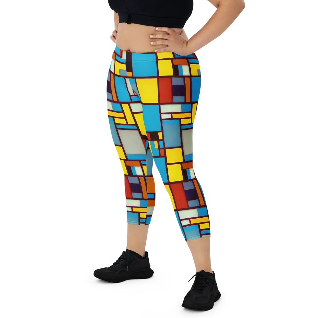 Bauhaus Blaze on Capri Leggings — Front