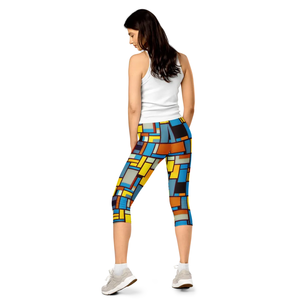 Bauhaus Blaze on Capri Leggings — Back