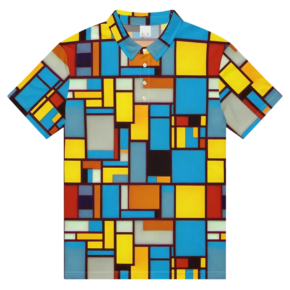 Bauhaus Blaze on Men's Slim Fit Polo Shirt — Front