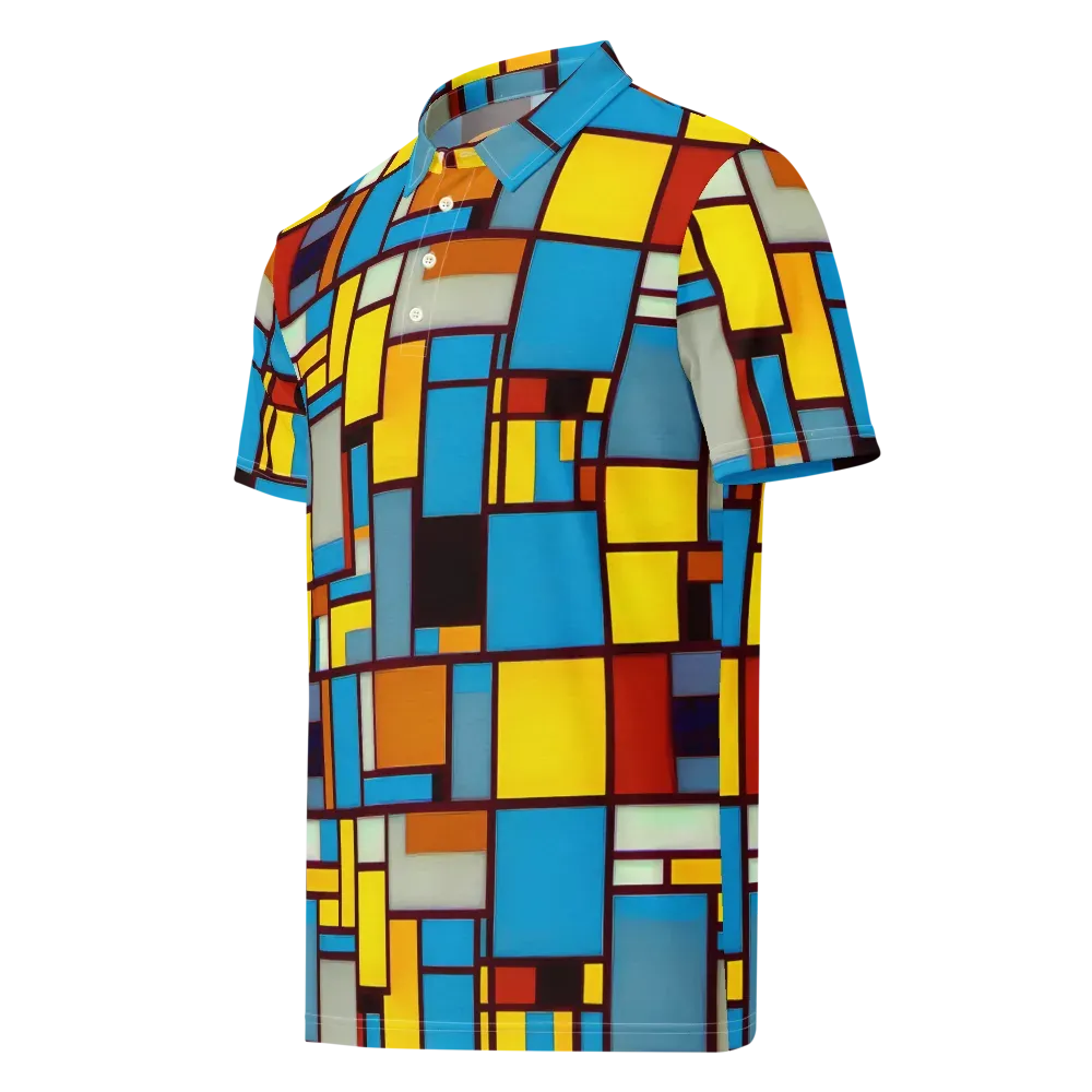 Bauhaus Blaze on Men's Slim Fit Polo Shirt — Left Front