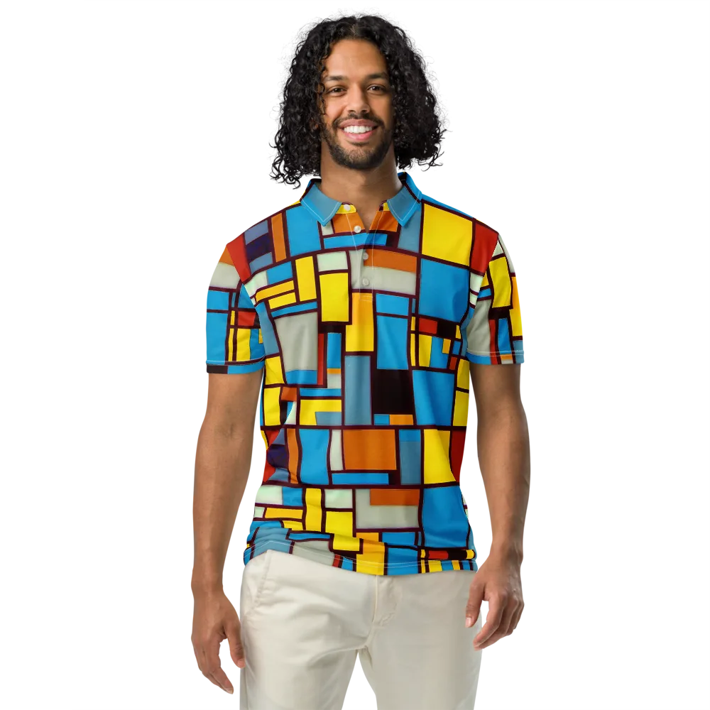 Bauhaus Blaze on Men's Slim Fit Polo Shirt — Front
