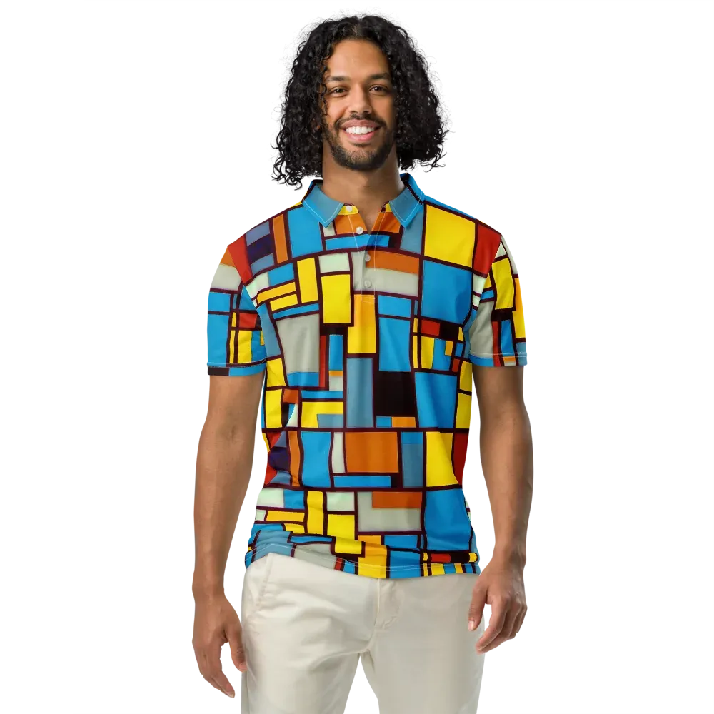 Bauhaus Blaze on Men's Slim Fit Polo Shirt — Front