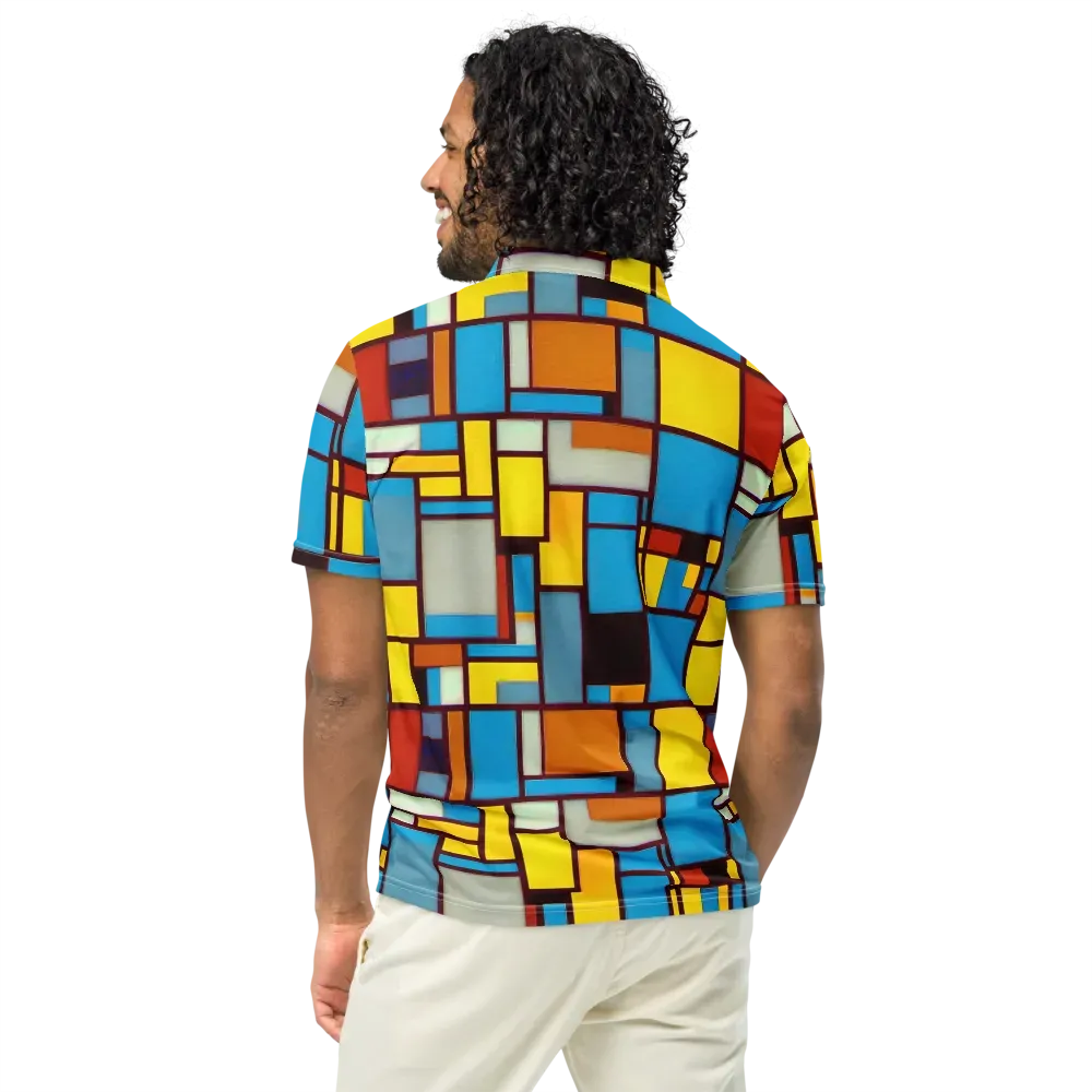Bauhaus Blaze on Men's Slim Fit Polo Shirt — Back