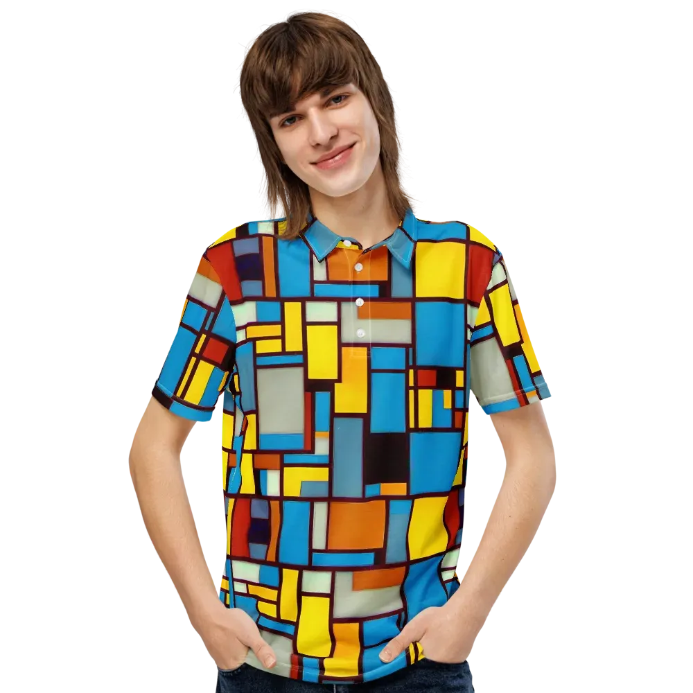 Bauhaus Blaze on Men's Slim Fit Polo Shirt — Front