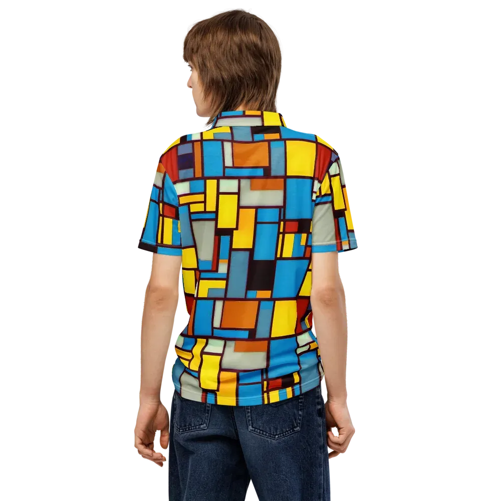 Bauhaus Blaze on Men's Slim Fit Polo Shirt — Back
