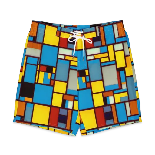 Bauhaus Blaze on a Men's Board Shorts