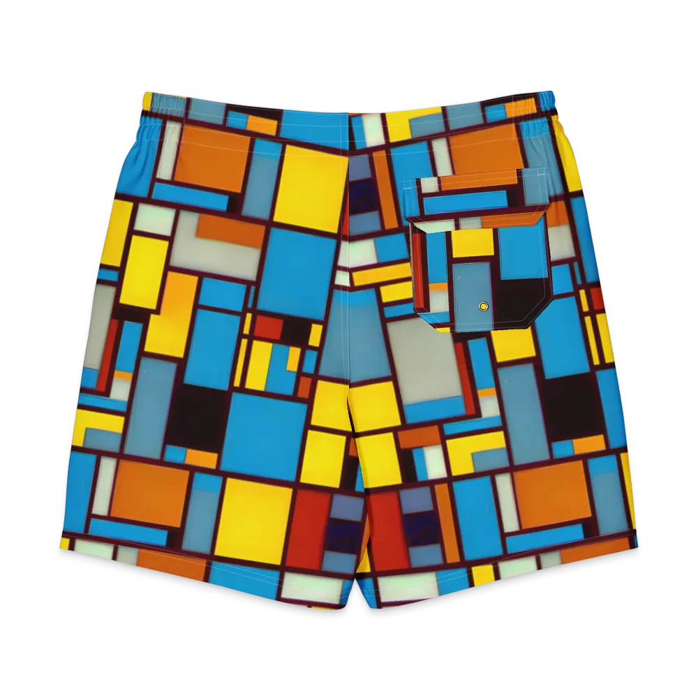 Bauhaus Blaze on Men's Board Shorts — Back