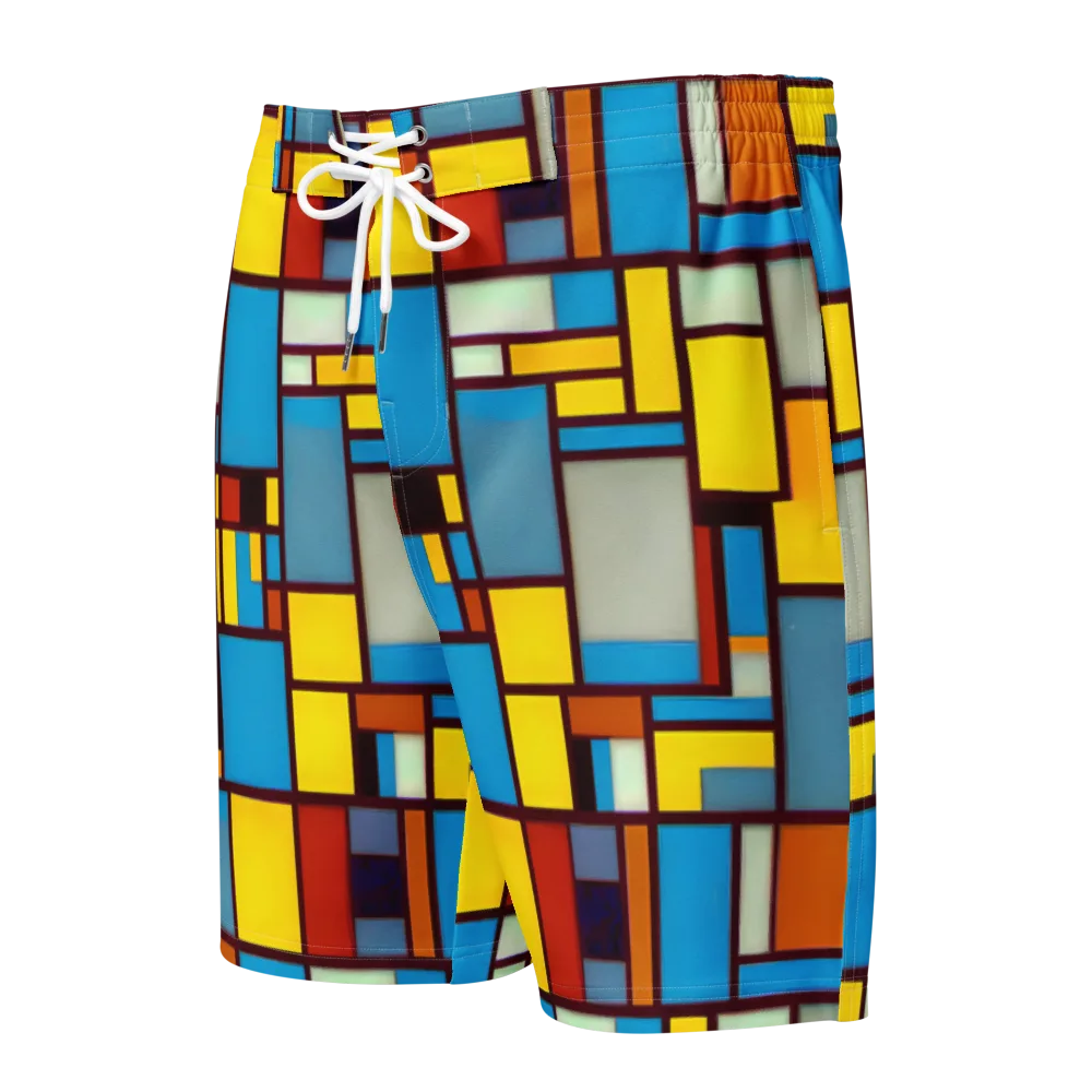 Bauhaus Blaze on Men's Board Shorts — Front