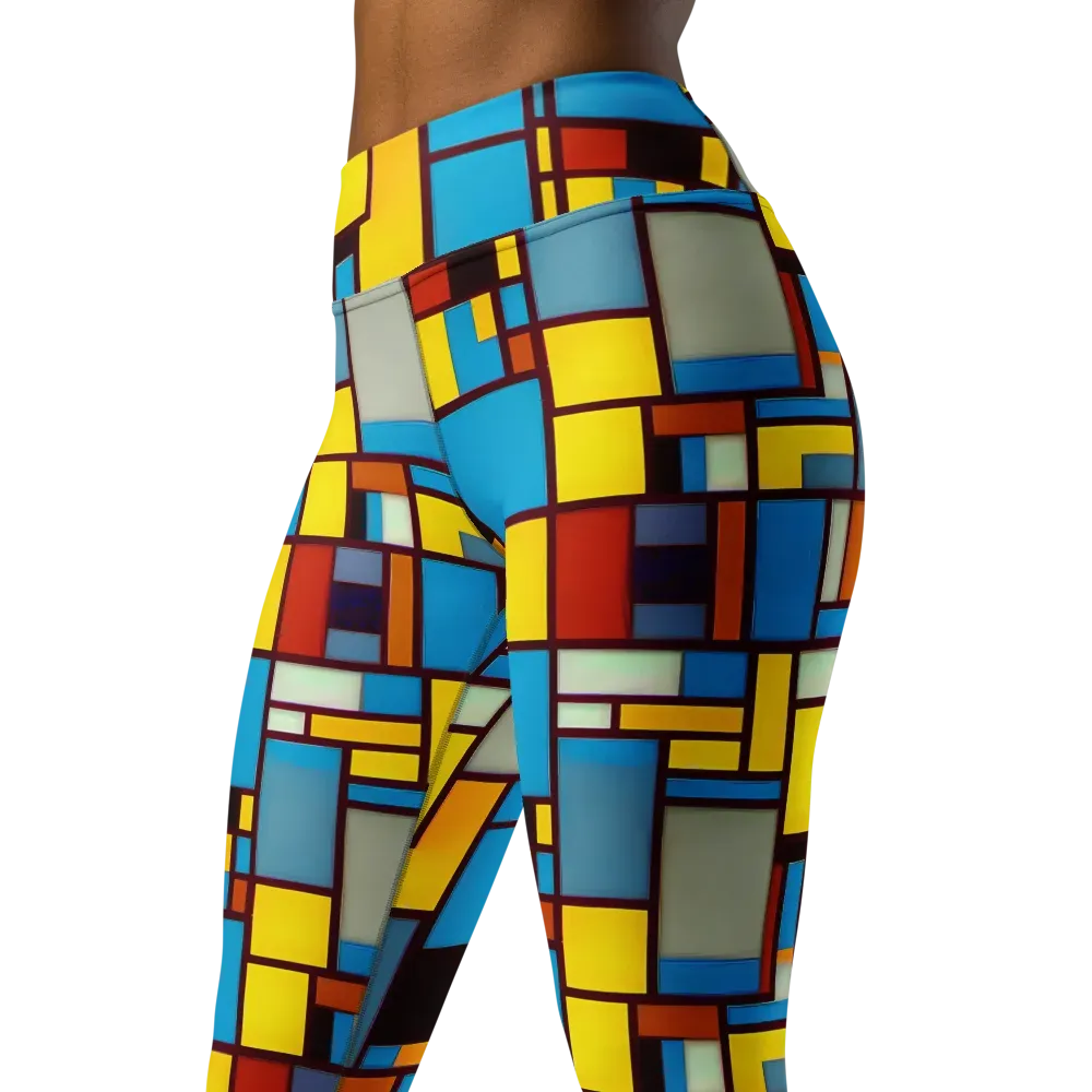 Bauhaus Blaze on Yoga Leggings — Left Front