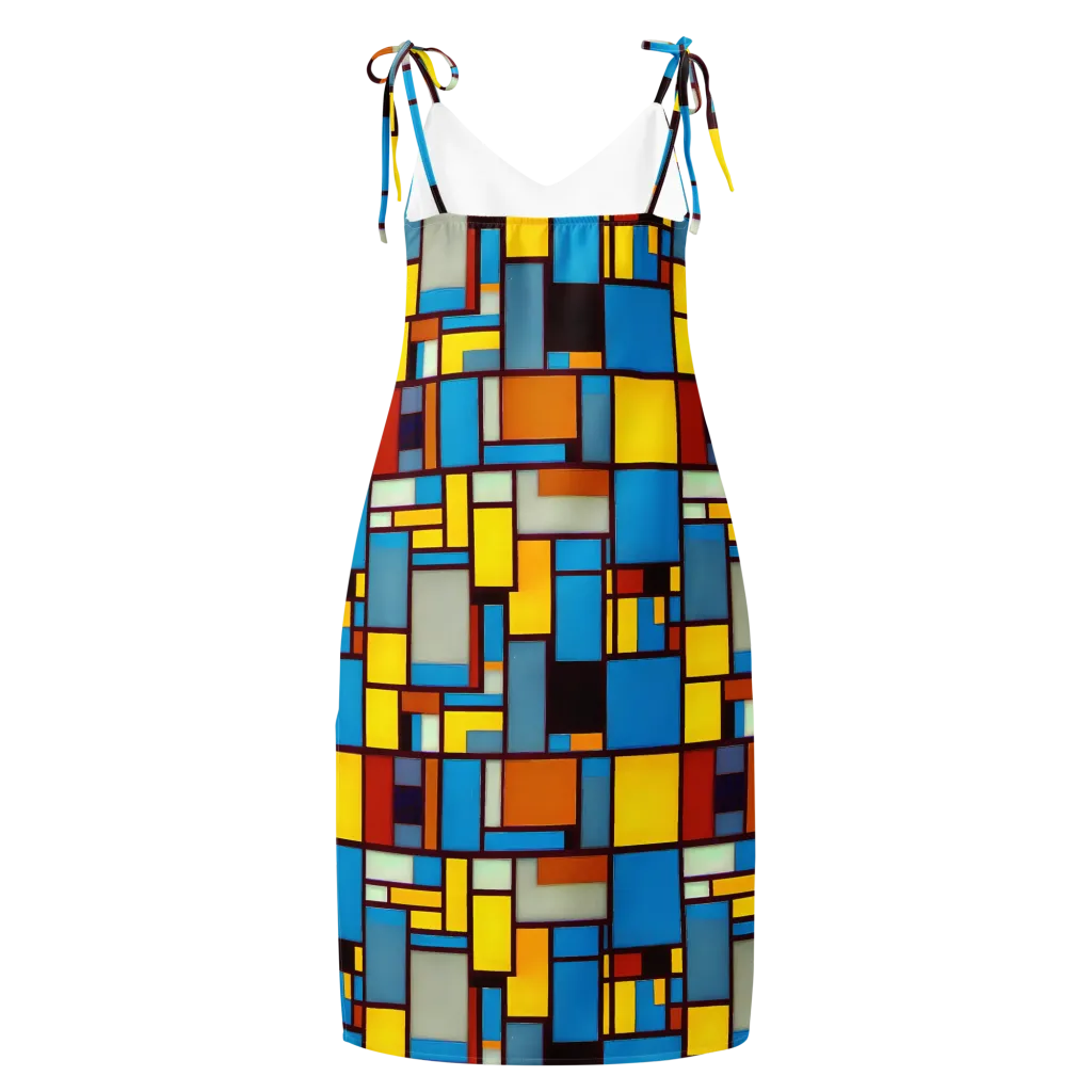 Bauhaus Blaze on Slip Dress — Back