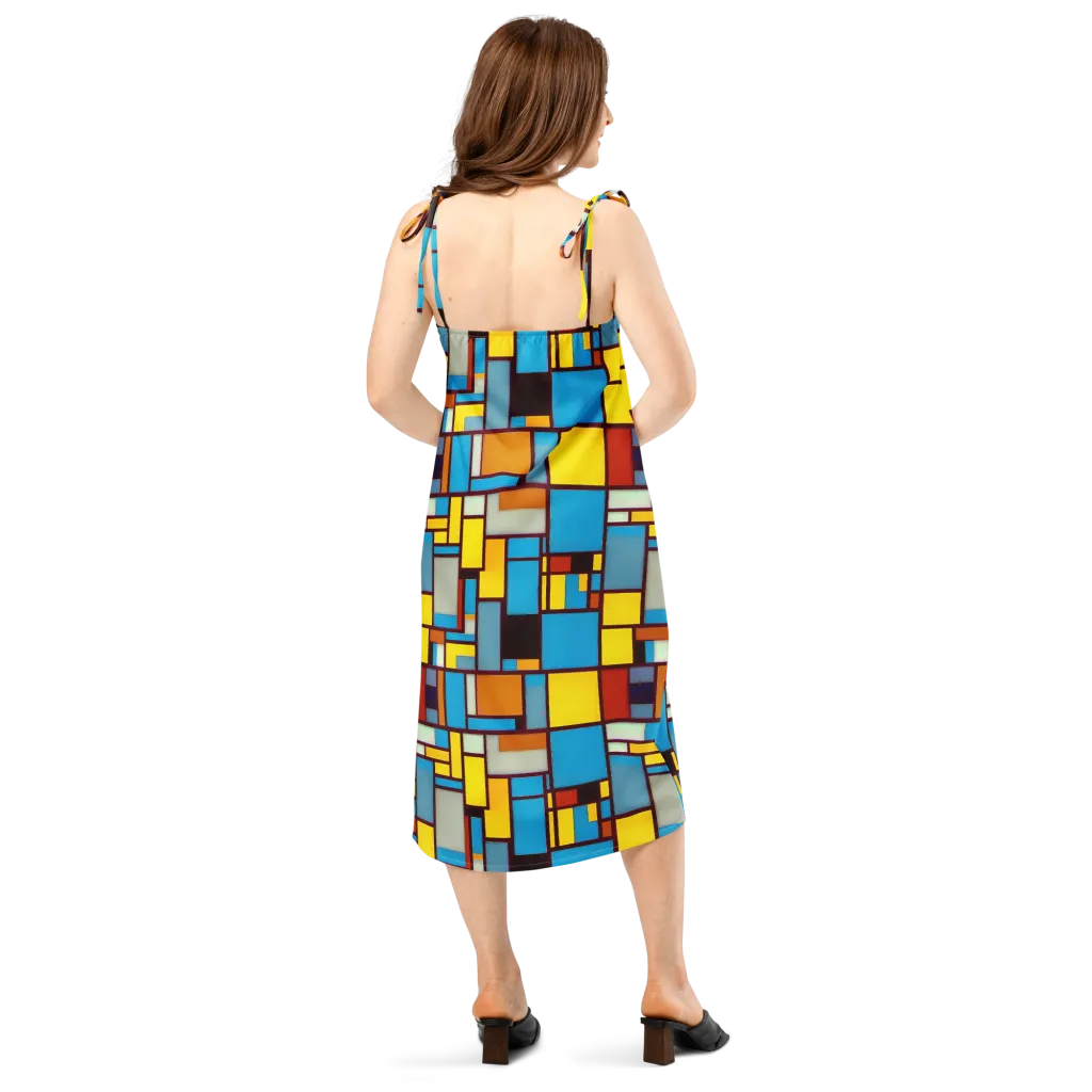 Bauhaus Blaze on Slip Dress — Back
