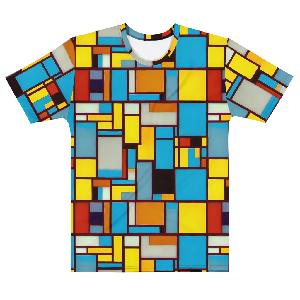 Bauhaus Blaze on Men's Cotton Crew Neck T-Shirt — Front