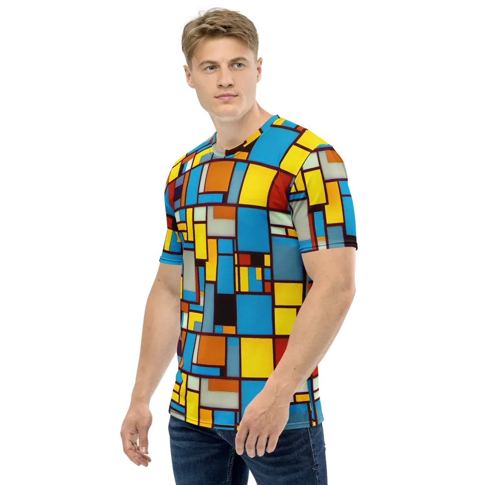 Bauhaus Blaze on Men's Crew Neck T-Shirt — Left